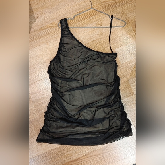 Mesh One Shoulder Contrast Lining Top torrid size 1, size 14/16 - Picture 5 of 9